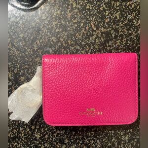 Coach Pink Leather Wallet
